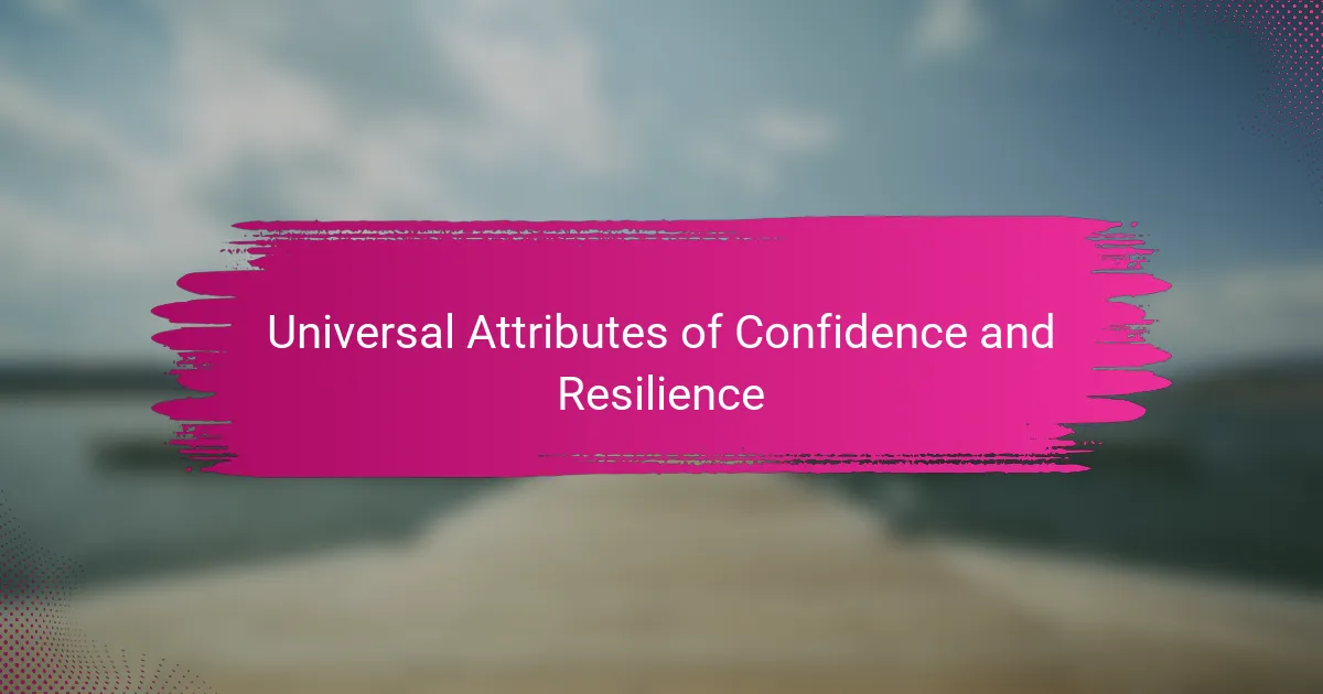 Universal Attributes of Confidence and Resilience